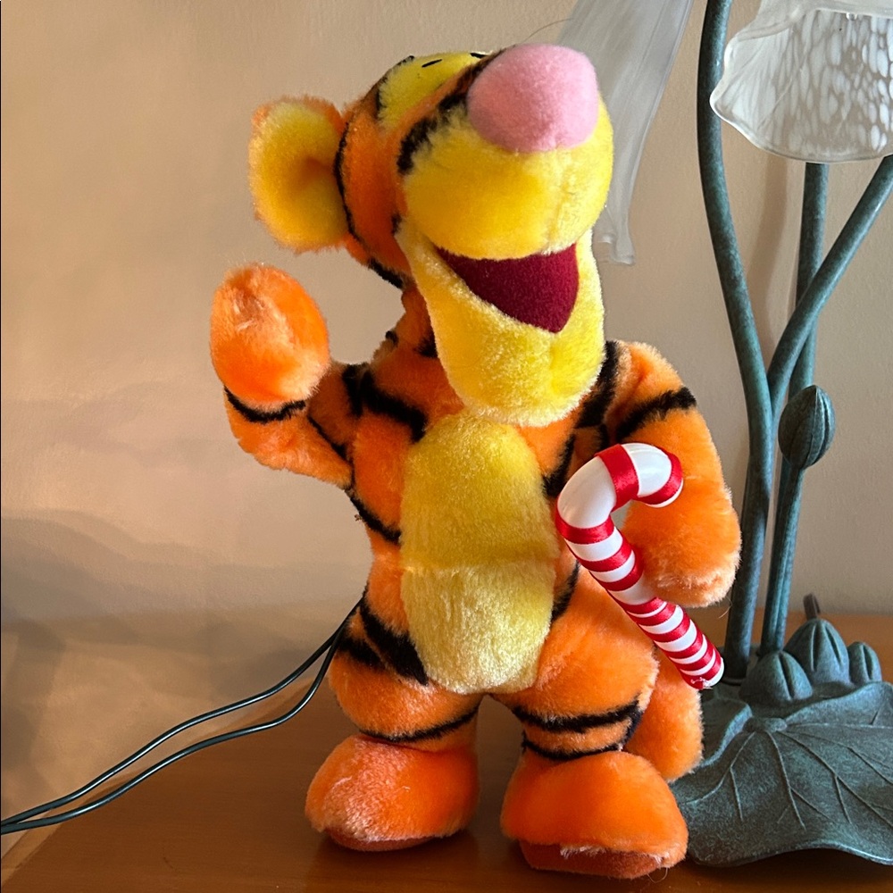 Vintage PlushTiger Animated Ornament